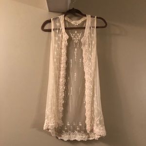 Urban Outfitters embroidered long vest